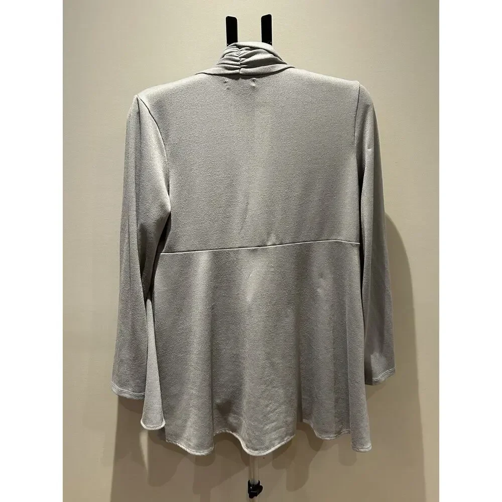 John Paul Richard Women's size Large Gray Cardigan - Picture 2 of 3